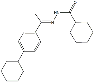 N'-[1-(4-cyclohexylphenyl)ethylidene]cyclohexanecarbohydrazide Struktur