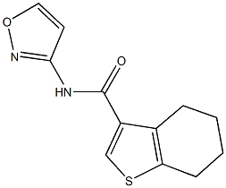 N-isoxazol-3-yl-4,5,6,7-tetrahydro-1-benzothiophene-3-carboxamide Struktur