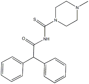 N-[(4-methyl-1-piperazinyl)carbothioyl]-2,2-diphenylacetamide Struktur