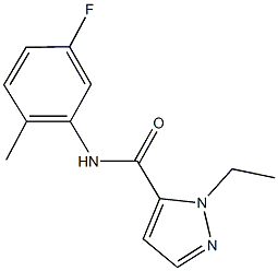 1-ethyl-N-(5-fluoro-2-methylphenyl)-1H-pyrazole-5-carboxamide Struktur