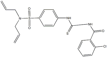 N,N-diallyl-4-({[(2-chlorobenzoyl)amino]carbothioyl}amino)benzenesulfonamide Struktur