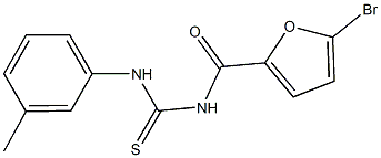 N-(5-bromo-2-furoyl)-N'-(3-methylphenyl)thiourea Struktur