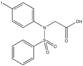 [4-iodo(phenylsulfonyl)anilino]acetic acid Struktur