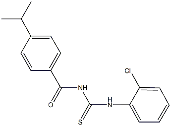 N-(2-chlorophenyl)-N'-(4-isopropylbenzoyl)thiourea Struktur