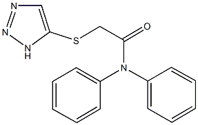 N,N-diphenyl-2-(1H-1,2,3-triazol-5-ylsulfanyl)acetamide Struktur