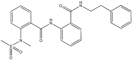 2-[methyl(methylsulfonyl)amino]-N-(2-{[(2-phenylethyl)amino]carbonyl}phenyl)benzamide Struktur