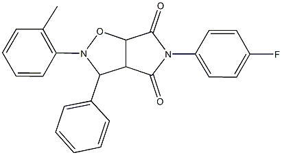 5-(4-fluorophenyl)-2-(2-methylphenyl)-3-phenyldihydro-2H-pyrrolo[3,4-d]isoxazole-4,6(3H,5H)-dione Struktur