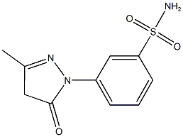 3-(3-methyl-5-oxo-4,5-dihydro-1H-pyrazol-1-yl)benzenesulfonamide Struktur