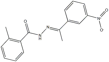 N'-(1-{3-nitrophenyl}ethylidene)-2-methylbenzohydrazide Struktur