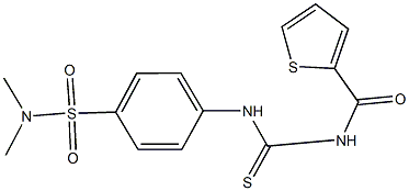 N,N-dimethyl-4-({[(2-thienylcarbonyl)amino]carbothioyl}amino)benzenesulfonamide Struktur