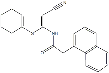 N-(3-cyano-4,5,6,7-tetrahydro-1-benzothien-2-yl)-2-(1-naphthyl)acetamide Struktur