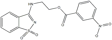 2-[(1,1-dioxido-1,2-benzisothiazol-3-yl)amino]ethyl 3-nitrobenzoate Struktur