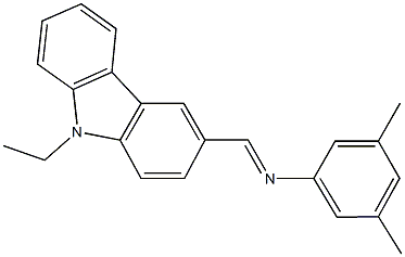 N-(3,5-dimethylphenyl)-N-[(9-ethyl-9H-carbazol-3-yl)methylene]amine Struktur