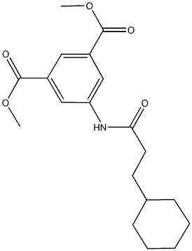 dimethyl 5-[(3-cyclohexylpropanoyl)amino]isophthalate Struktur