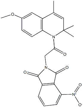 4-nitro-2-[2-(6-methoxy-2,2,4-trimethyl-1(2H)-quinolinyl)-2-oxoethyl]-1H-isoindole-1,3(2H)-dione Struktur