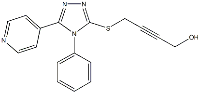 4-{[4-phenyl-5-(4-pyridinyl)-4H-1,2,4-triazol-3-yl]sulfanyl}-2-butyn-1-ol Struktur