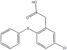 [5-chloro-2-(phenylsulfanyl)phenyl]acetic acid Struktur