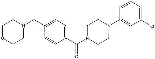 4-(4-{[4-(3-chlorophenyl)-1-piperazinyl]carbonyl}benzyl)morpholine Struktur