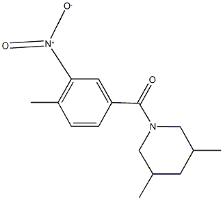 1-({3-nitro-4-methylphenyl}carbonyl)-3,5-dimethylpiperidine Struktur