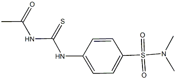 4-{[(acetylamino)carbothioyl]amino}-N,N-dimethylbenzenesulfonamide Struktur