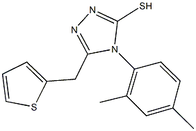 4-(2,4-dimethylphenyl)-5-(thien-2-ylmethyl)-4H-1,2,4-triazole-3-thiol Struktur