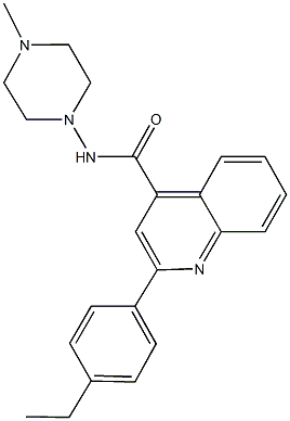 2-(4-ethylphenyl)-N-(4-methyl-1-piperazinyl)-4-quinolinecarboxamide Struktur