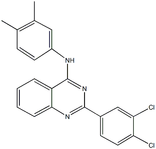 N-[2-(3,4-dichlorophenyl)-4-quinazolinyl]-N-(3,4-dimethylphenyl)amine Struktur