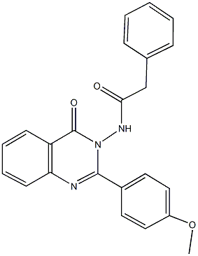 N-(2-(4-methoxyphenyl)-4-oxo-3(4H)-quinazolinyl)-2-phenylacetamide Struktur