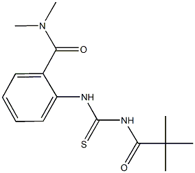 2-({[(2,2-dimethylpropanoyl)amino]carbothioyl}amino)-N,N-dimethylbenzamide Struktur