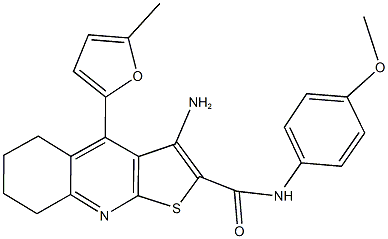 3-amino-N-(4-methoxyphenyl)-4-(5-methyl-2-furyl)-5,6,7,8-tetrahydrothieno[2,3-b]quinoline-2-carboxamide Struktur