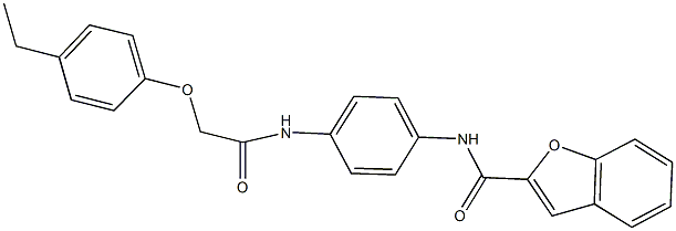 N-(4-{[2-(4-ethylphenoxy)acetyl]amino}phenyl)-1-benzofuran-2-carboxamide Struktur