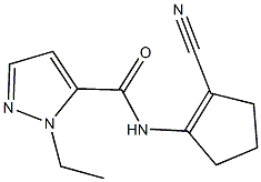 N-(2-cyano-1-cyclopenten-1-yl)-1-ethyl-1H-pyrazole-5-carboxamide Struktur