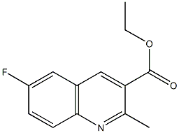 ethyl 6-fluoro-2-methyl-3-quinolinecarboxylate Struktur