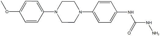 N-{4-[4-(4-methoxyphenyl)-1-piperazinyl]phenyl}hydrazinecarboxamide Struktur