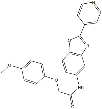 2-(4-methoxyphenoxy)-N-[2-(4-pyridinyl)-1,3-benzoxazol-5-yl]acetamide Struktur