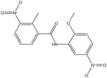 3-nitro-N-[5-nitro-2-(methyloxy)phenyl]-2-methylbenzamide Struktur