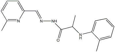 N'-[(6-methyl-2-pyridinyl)methylene]-2-(2-toluidino)propanohydrazide Struktur