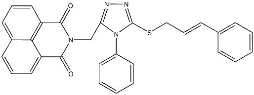 2-{[5-(cinnamylsulfanyl)-4-phenyl-4H-1,2,4-triazol-3-yl]methyl}-1H-benzo[de]isoquinoline-1,3(2H)-dione Struktur