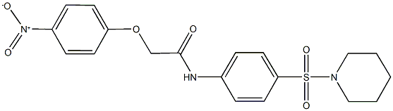 2-{4-nitrophenoxy}-N-[4-(piperidin-1-ylsulfonyl)phenyl]acetamide Struktur