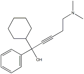 1-cyclohexyl-5-(dimethylamino)-1-phenyl-2-pentyn-1-ol Struktur