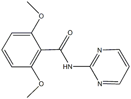 2,6-dimethoxy-N-(2-pyrimidinyl)benzamide Struktur