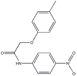 N-{4-nitrophenyl}-2-(4-methylphenoxy)acetamide Struktur