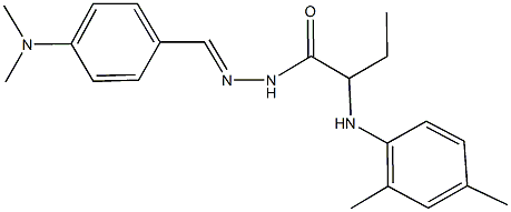 N'-[4-(dimethylamino)benzylidene]-2-(2,4-dimethylanilino)butanohydrazide Struktur