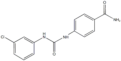 4-{[(3-chloroanilino)carbonyl]amino}benzamide Struktur