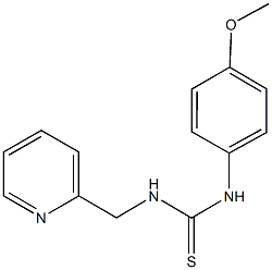 N-(4-methoxyphenyl)-N'-(pyridin-2-ylmethyl)thiourea Struktur