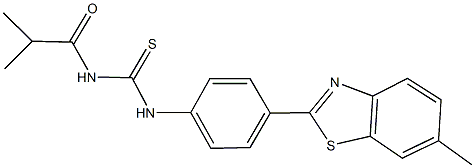 N-isobutyryl-N'-[4-(6-methyl-1,3-benzothiazol-2-yl)phenyl]thiourea Struktur