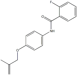 2-fluoro-N-{4-[(2-methyl-2-propenyl)oxy]phenyl}benzamide Struktur