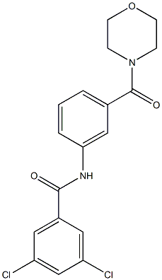 3,5-dichloro-N-[3-(4-morpholinylcarbonyl)phenyl]benzamide Struktur