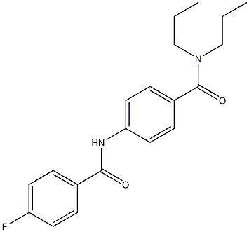 4-[(4-fluorobenzoyl)amino]-N,N-dipropylbenzamide Struktur