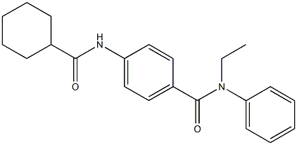 4-[(cyclohexylcarbonyl)amino]-N-ethyl-N-phenylbenzamide Struktur